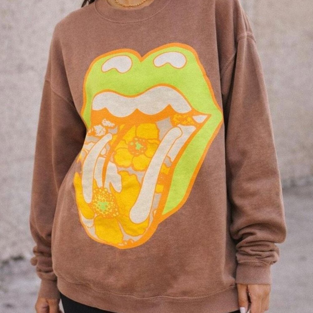 Urban Outfitters Rolling Stones Oversized Crewneck
